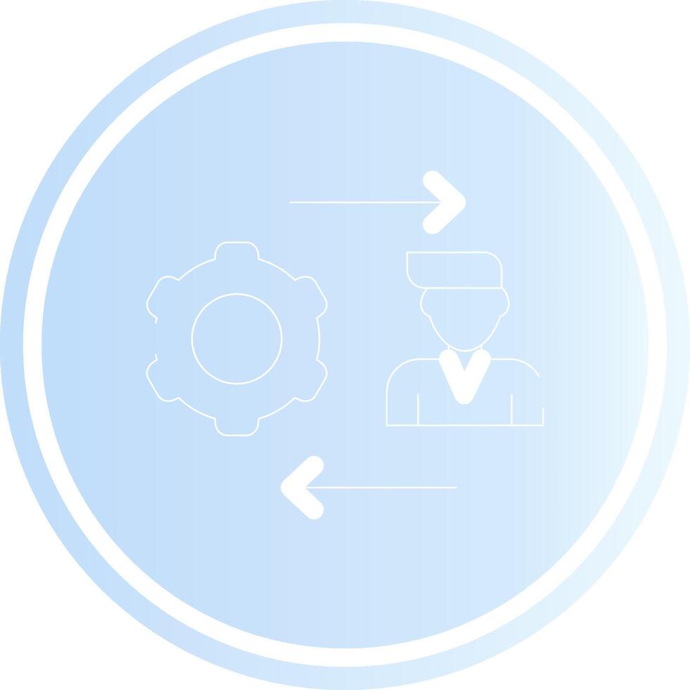 Machine to Person Creative Icon Design vector