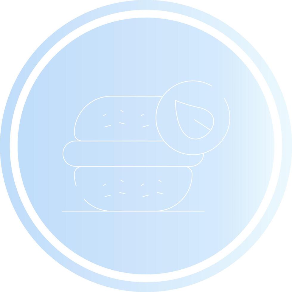 Vegan Burger Creative Icon Design vector