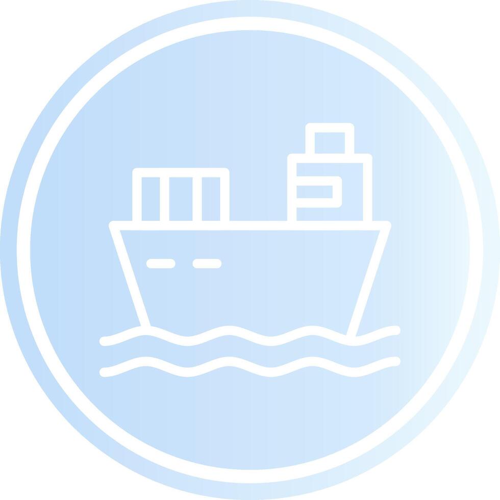 Cargo Ship Creative Icon Design vector