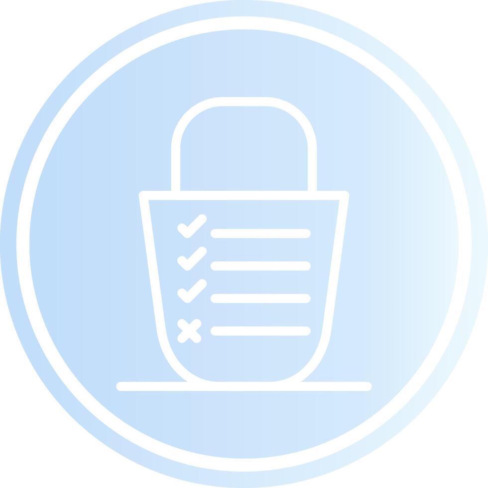 Bucket List Creative Icon Design vector