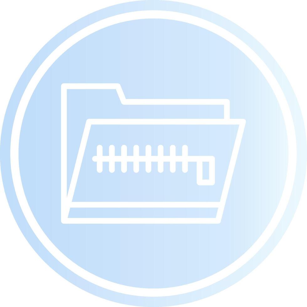 Zip Folder Creative Icon Design vector