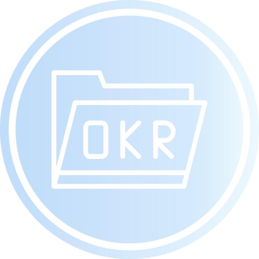 Okr Folder Creative Icon Design vector