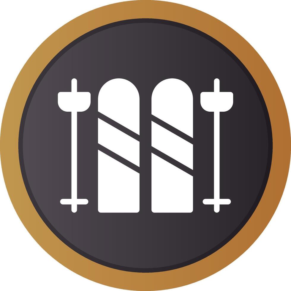 Skis Creative Icon Design vector