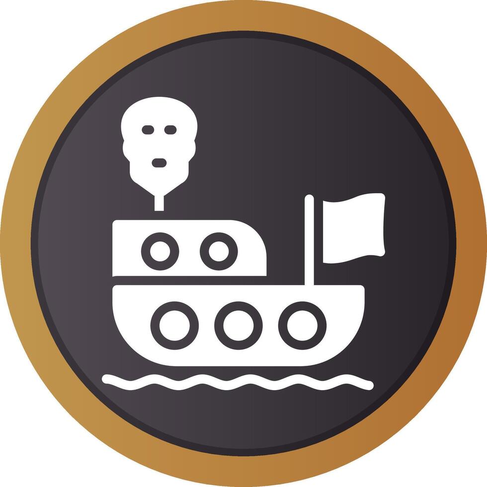 diseño de icono creativo de barco pirata vector