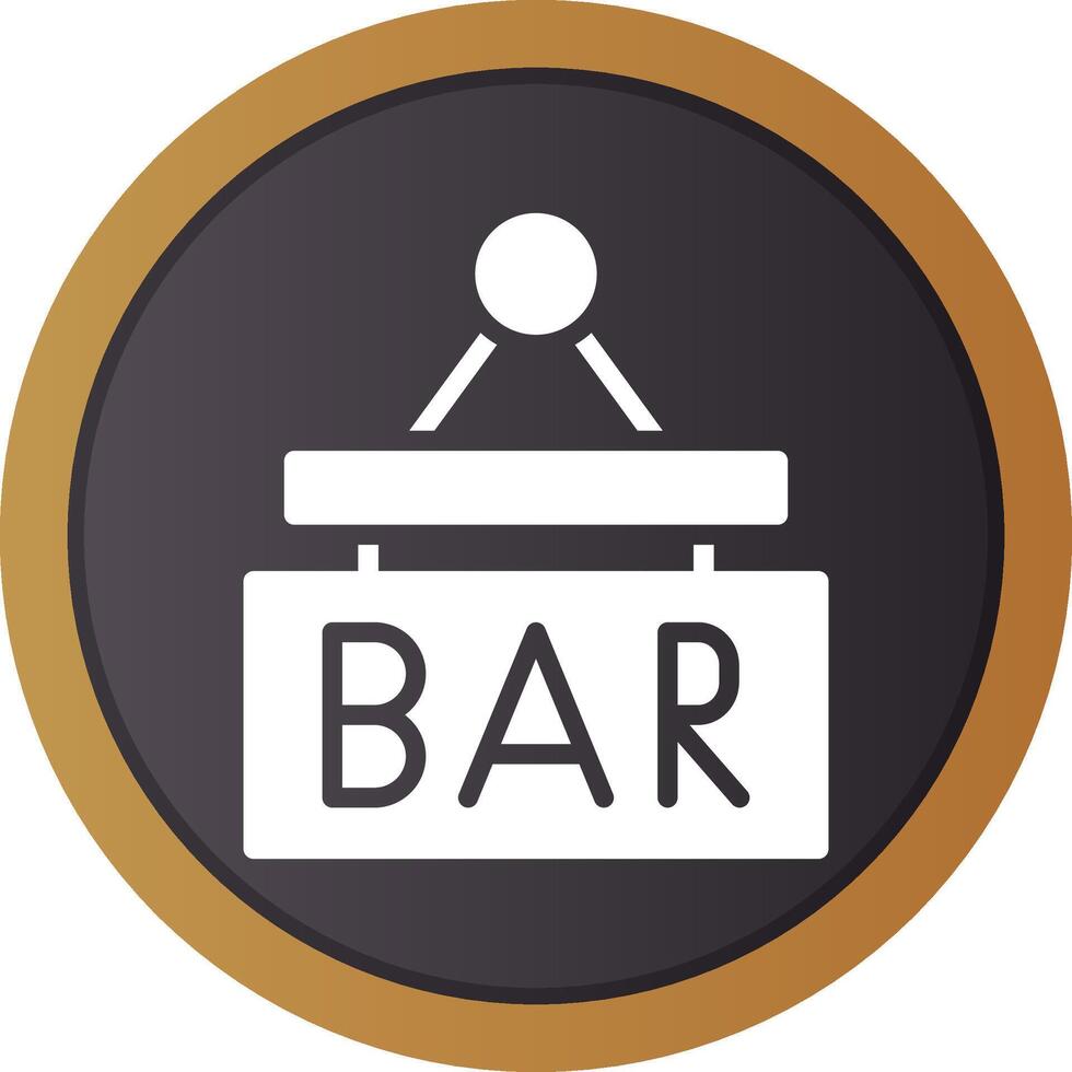 Bar Sign Board Creative Icon Design vector