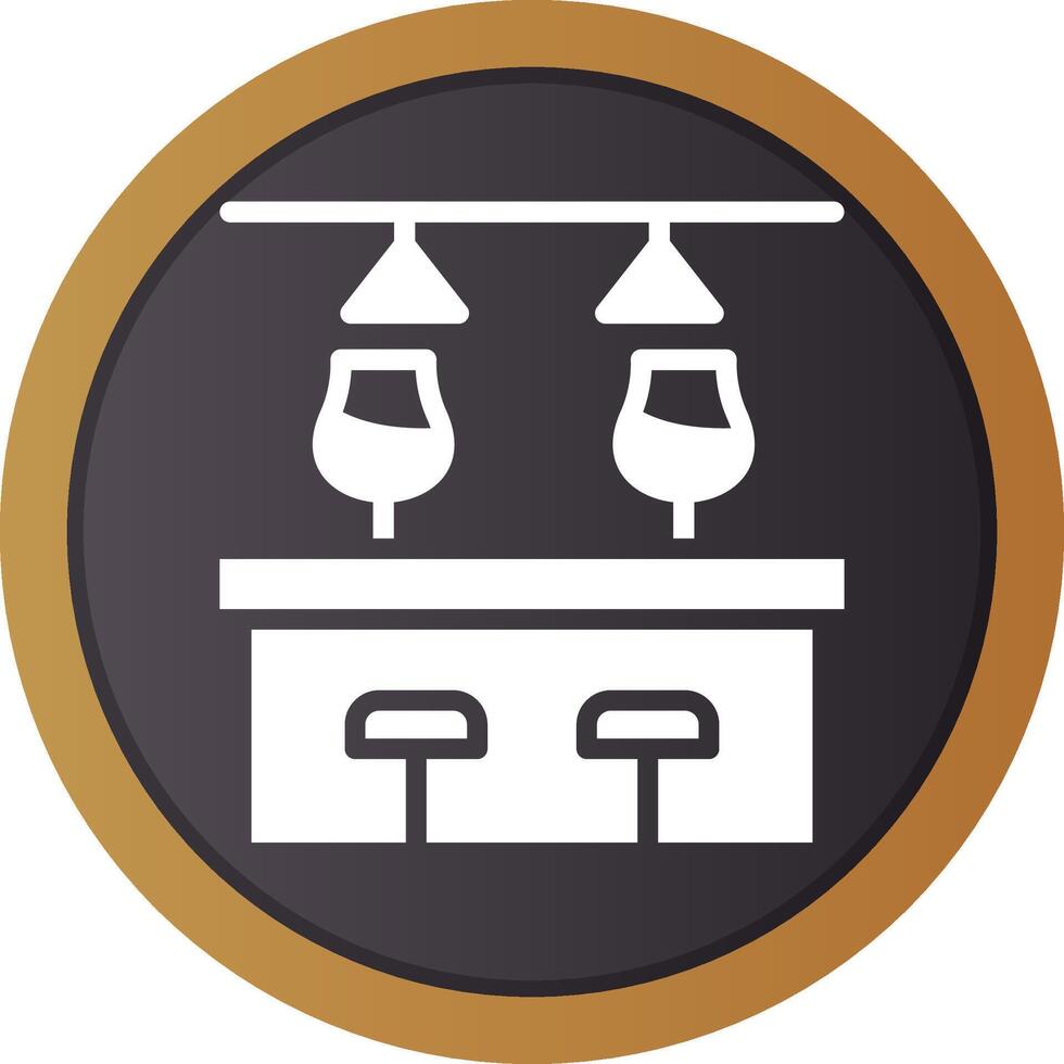 Bar Counter Creative Icon Design vector