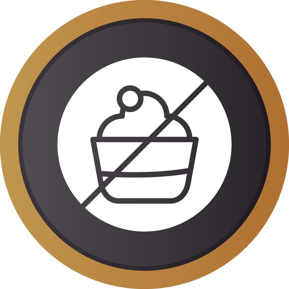 No Sweets Creative Icon Design vector