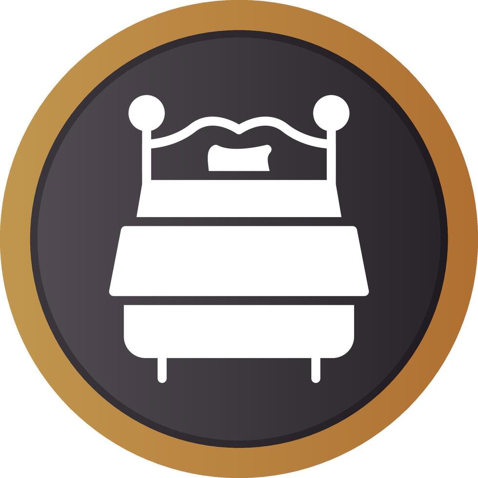 Double Bed Creative Icon Design vector
