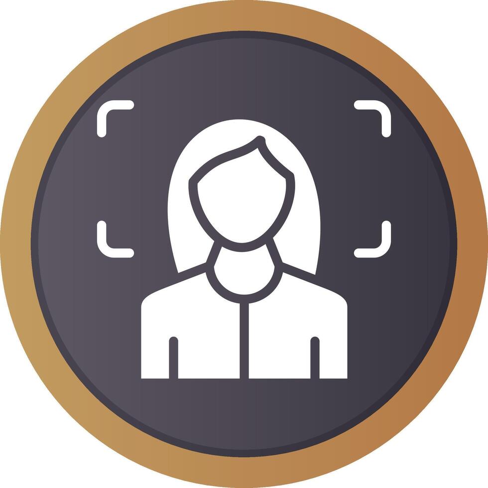 Facial Recognition Creative Icon Design vector