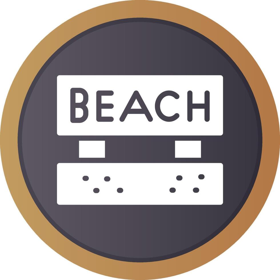 diseño de icono creativo de playa vector