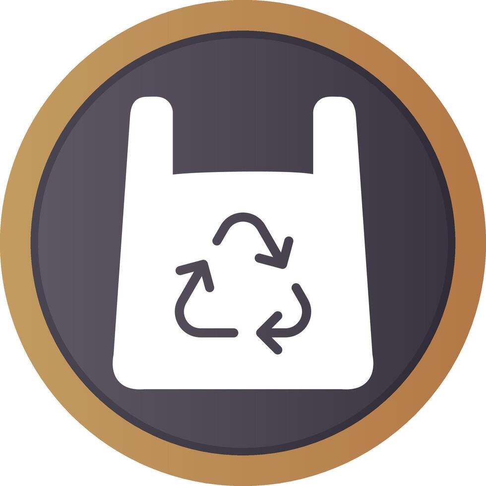 Recycled Plastic Bag Creative Icon Design vector