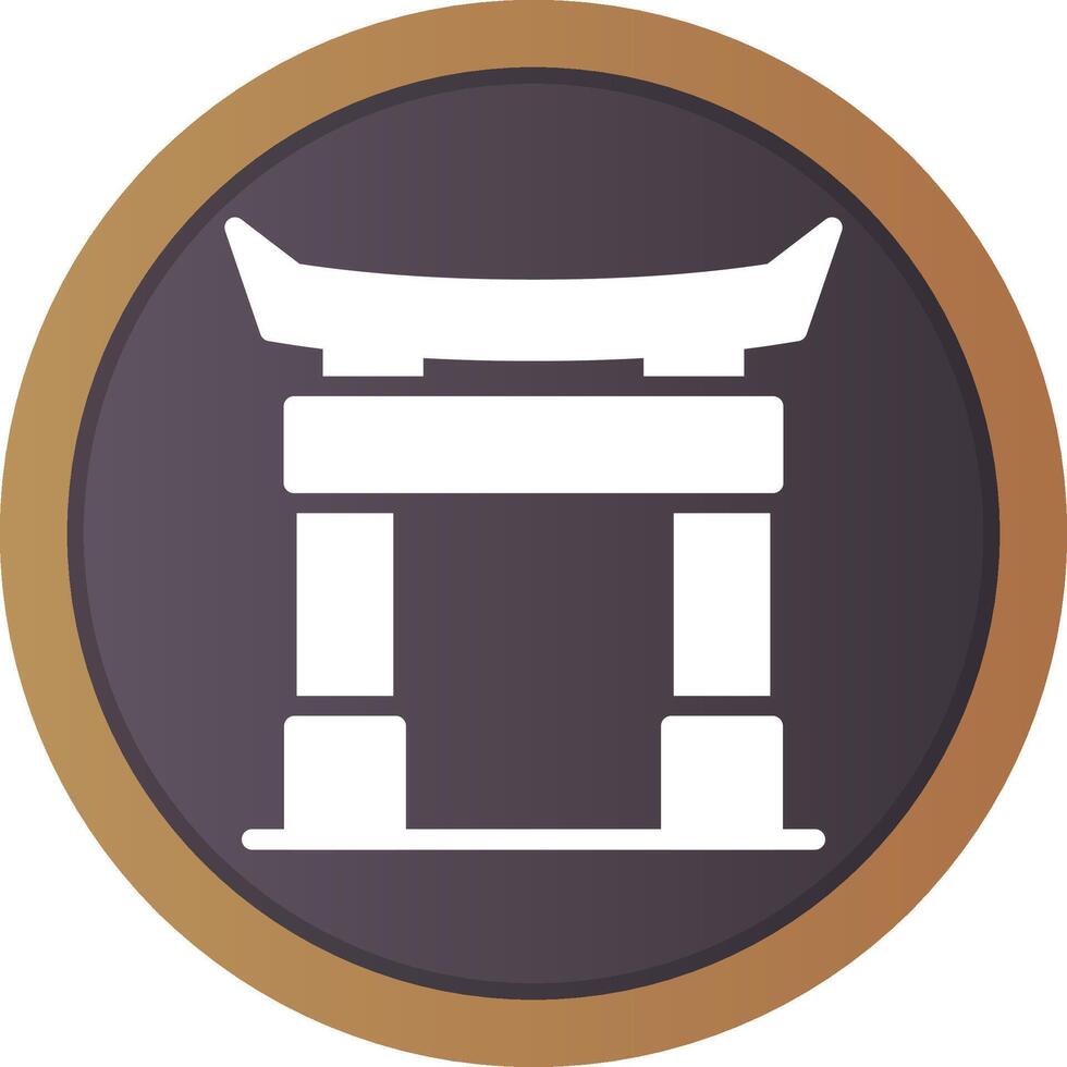 diseño de icono creativo de puerta torii vector