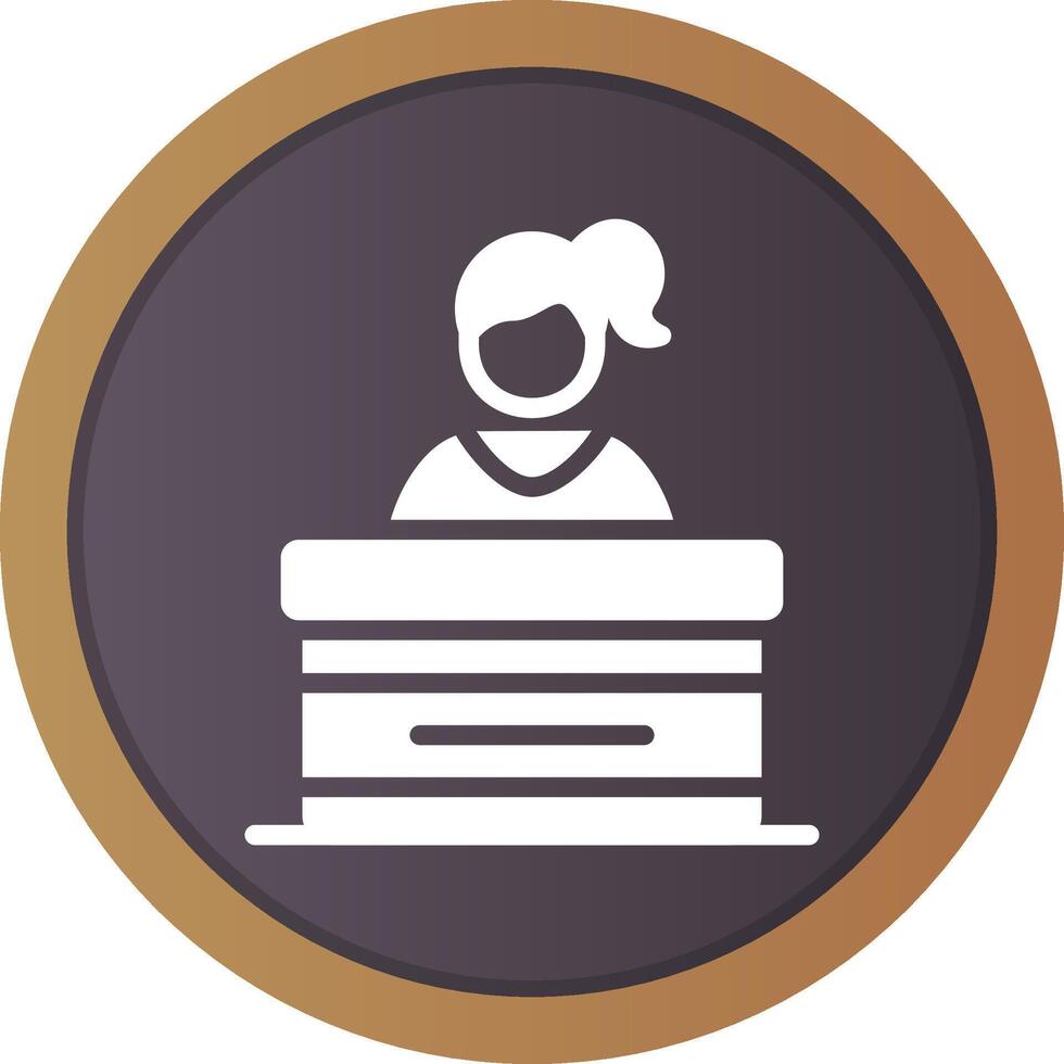 Receptionist Creative Icon Design vector
