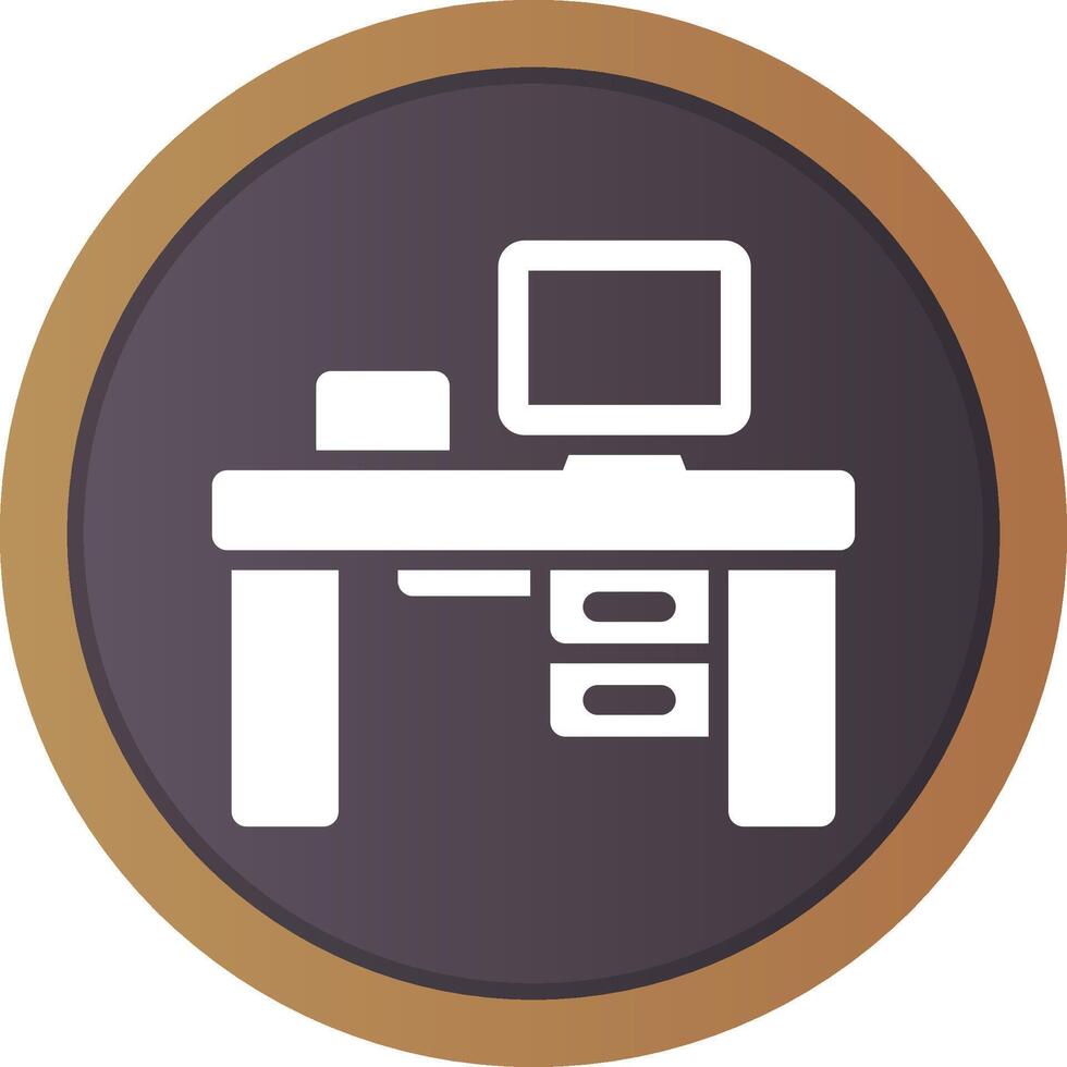 Office Desk Creative Icon Design vector