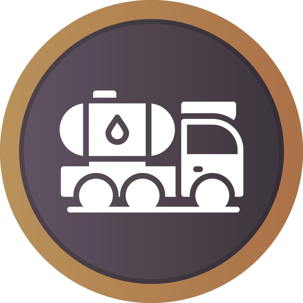 Tanker Truck Creative Icon Design vector