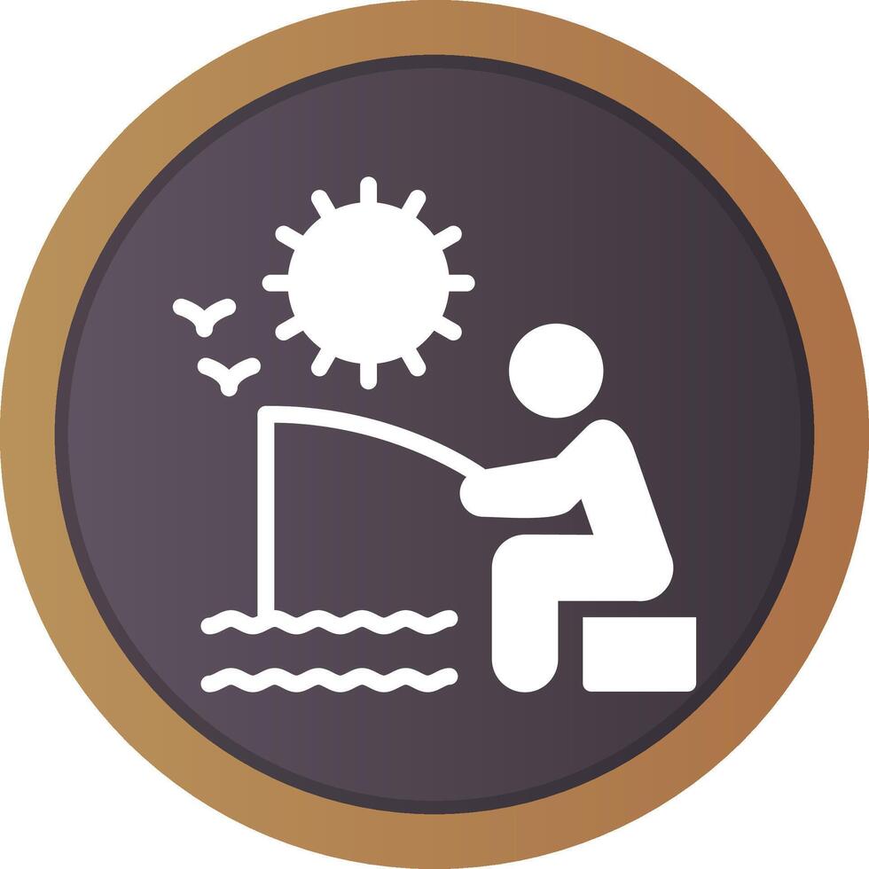 Summer Fishing Creative Icon Design vector