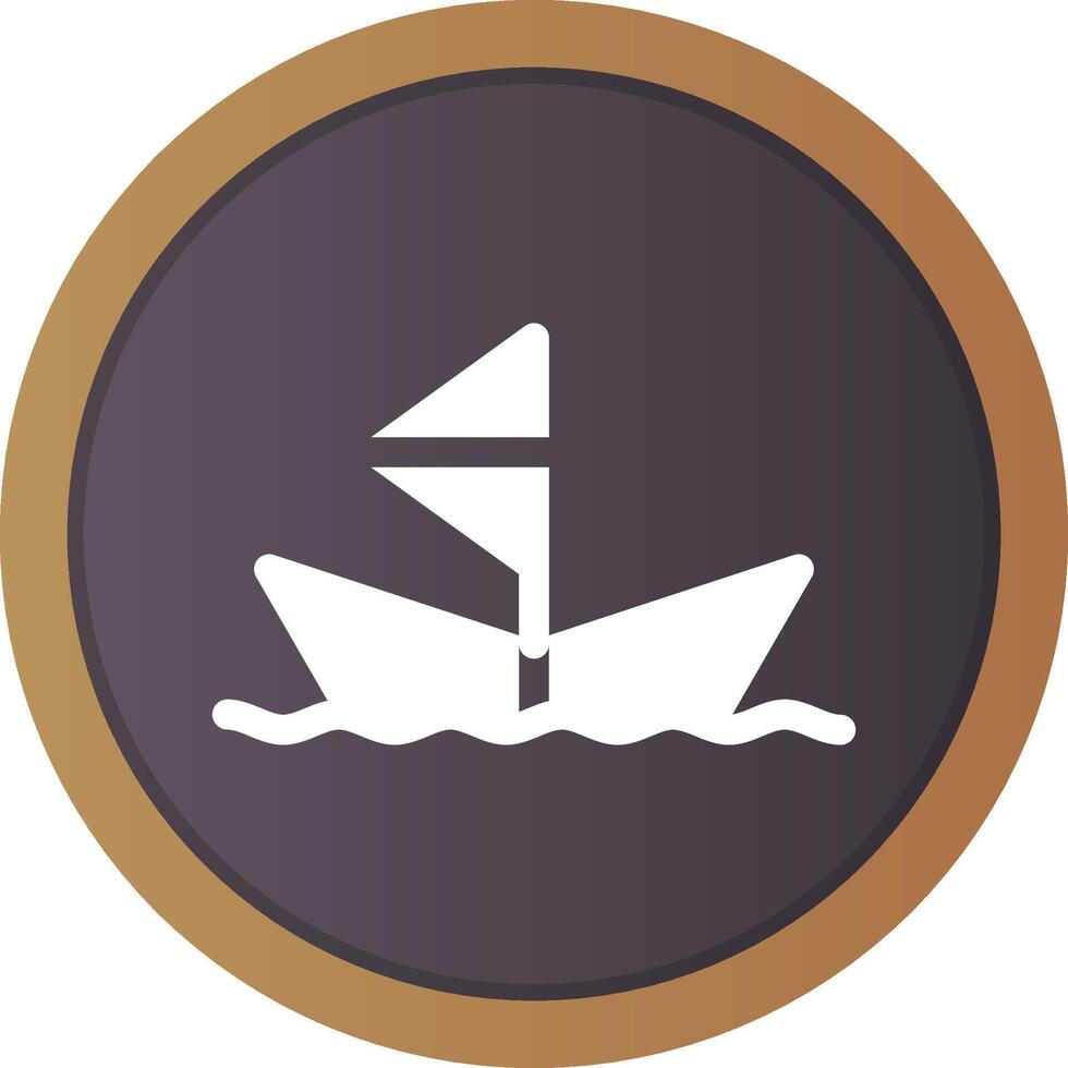 papel barco creativo icono diseño vector