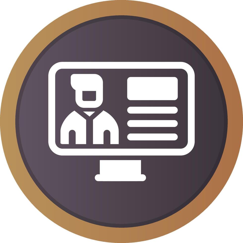 Online Lecture Creative Icon Design vector