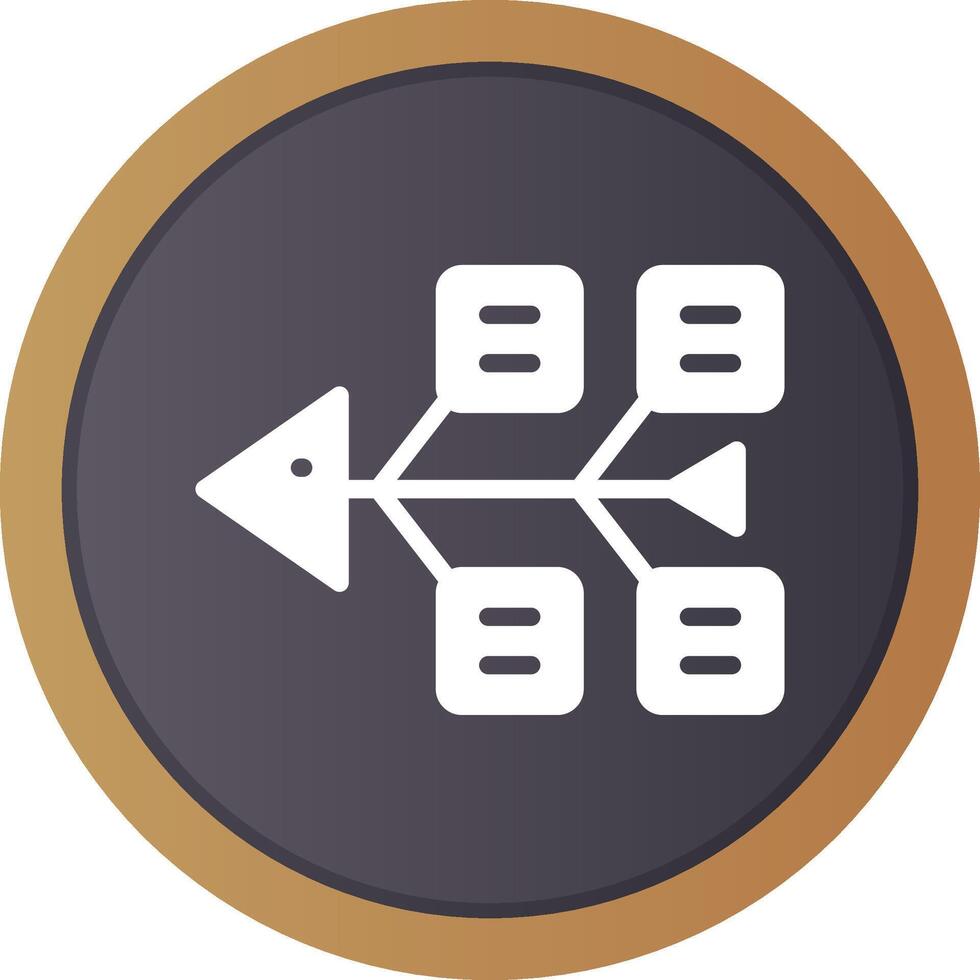 Fishbone Diagram Creative Icon Design vector