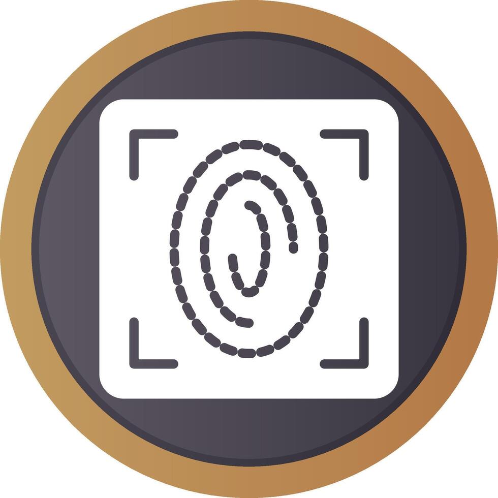 Fingerprint Scan Creative Icon Design vector