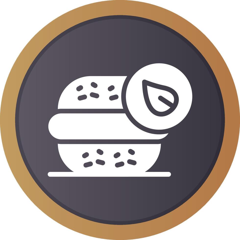 Vegan Burger Creative Icon Design vector