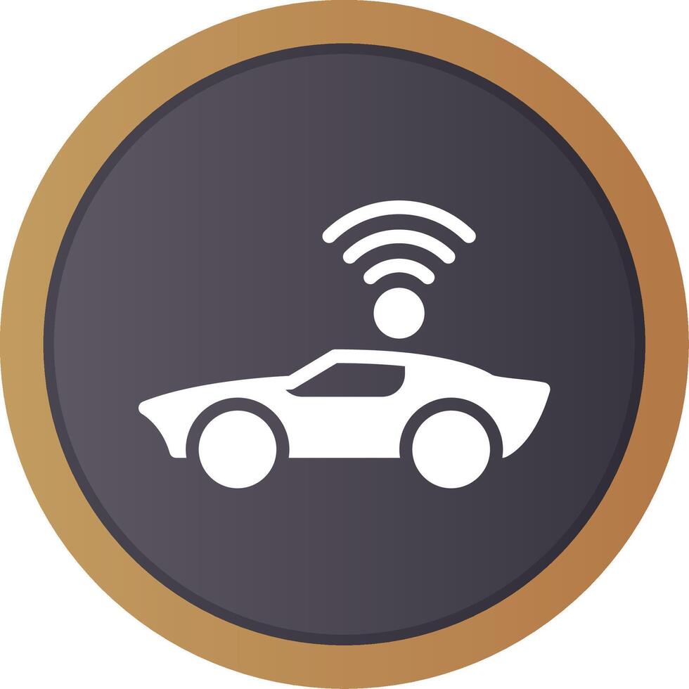 Self Driving Vehicle Creative Icon Design vector