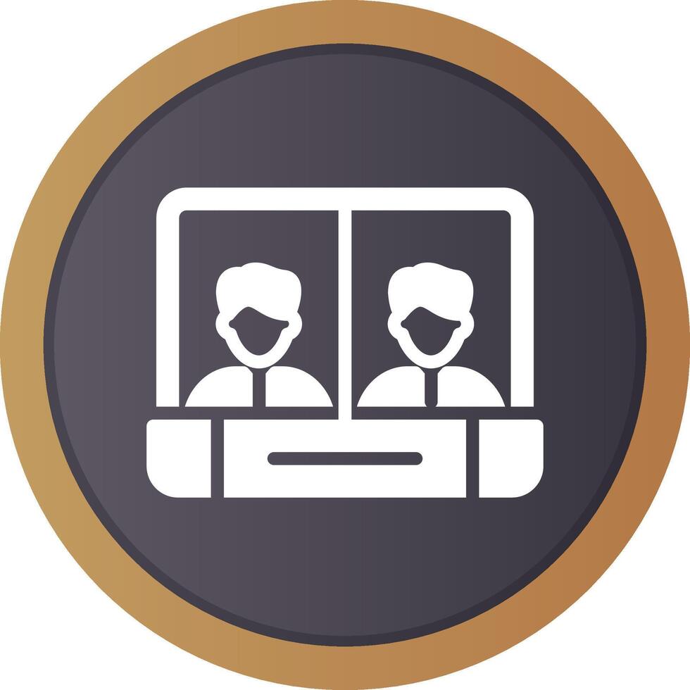 Online Meeting Creative Icon Design vector