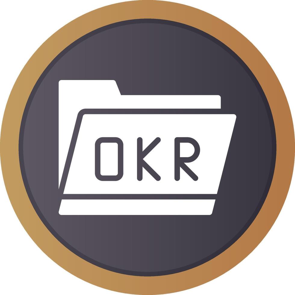 Okr Folder Creative Icon Design vector