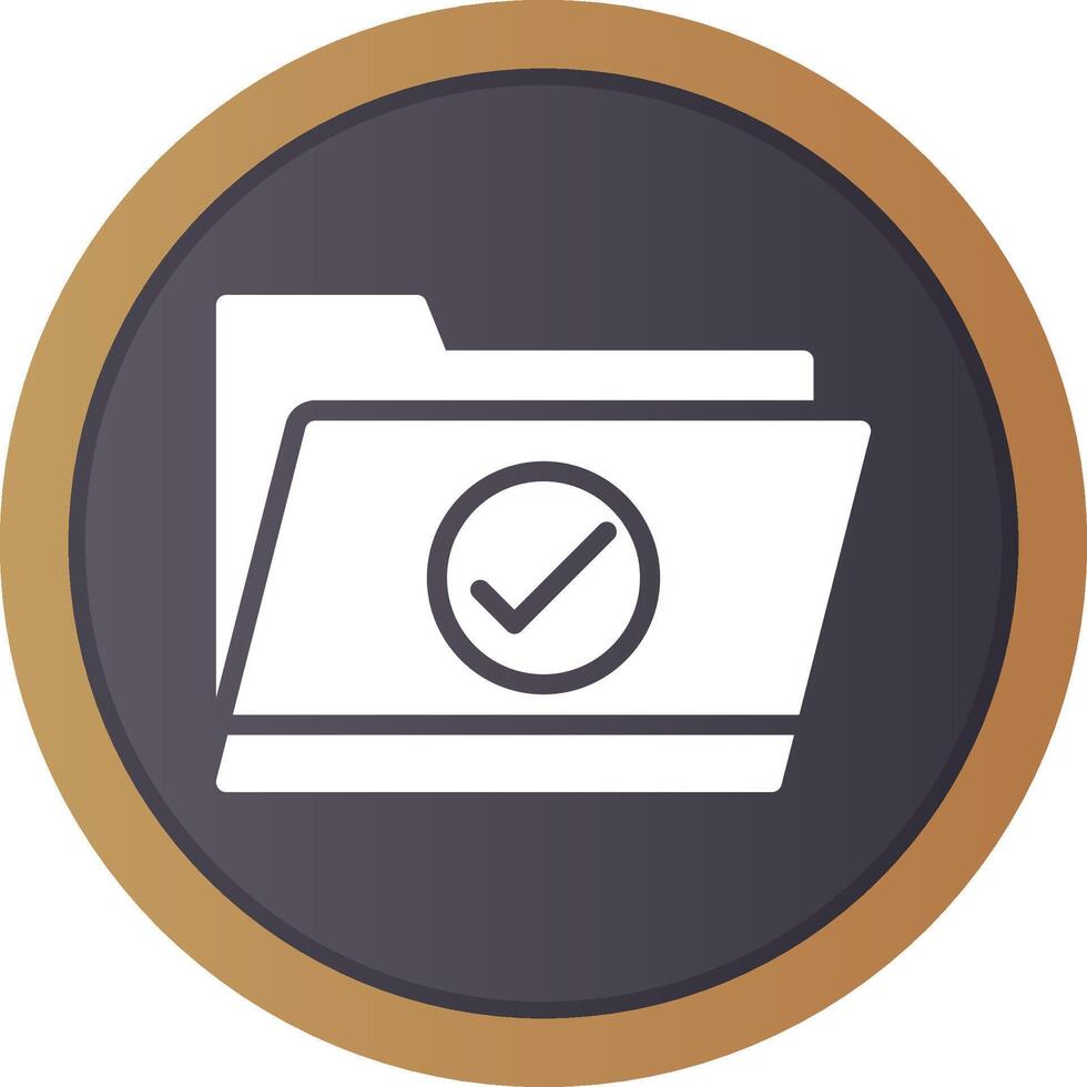 Folder Check Creative Icon Design vector