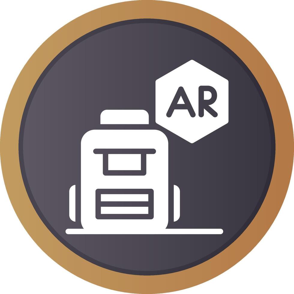 Ar Backpack Creative Icon Design vector