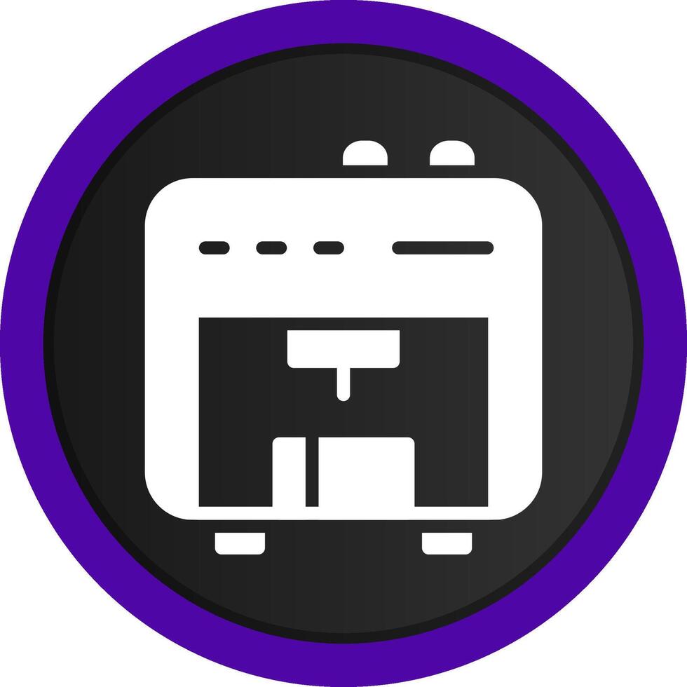 3D Printer Creative Icon Design vector