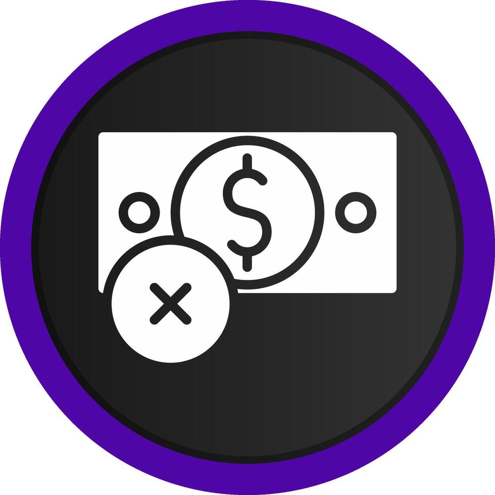 No Money Creative Icon Design vector