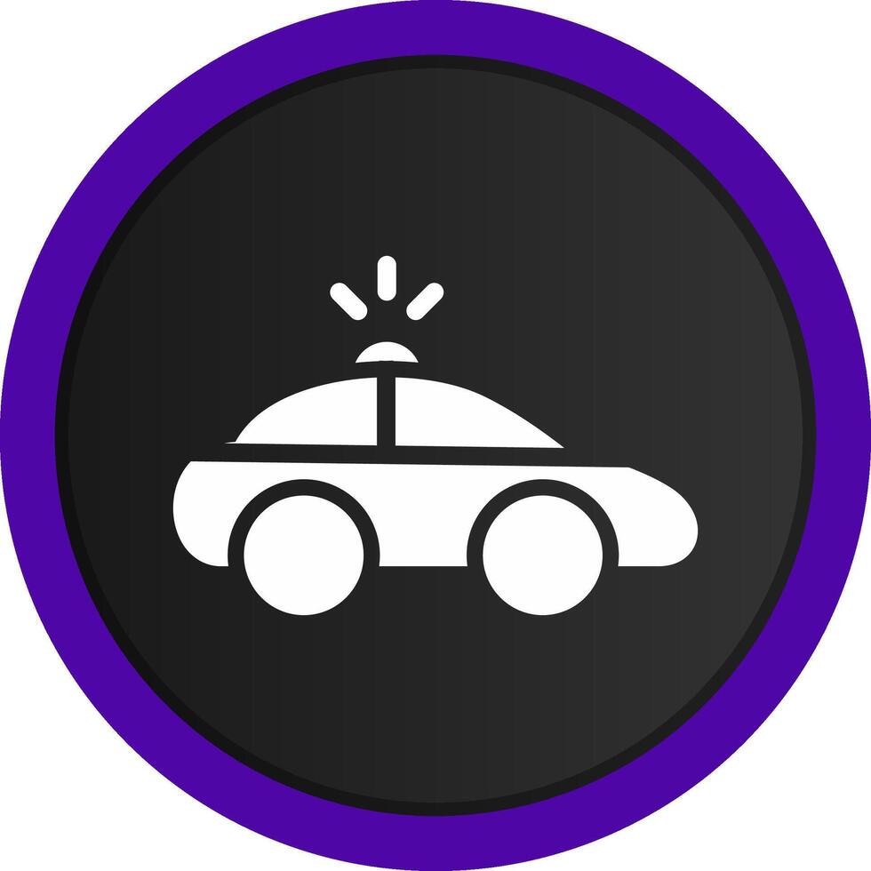 Police Car Creative Icon Design vector