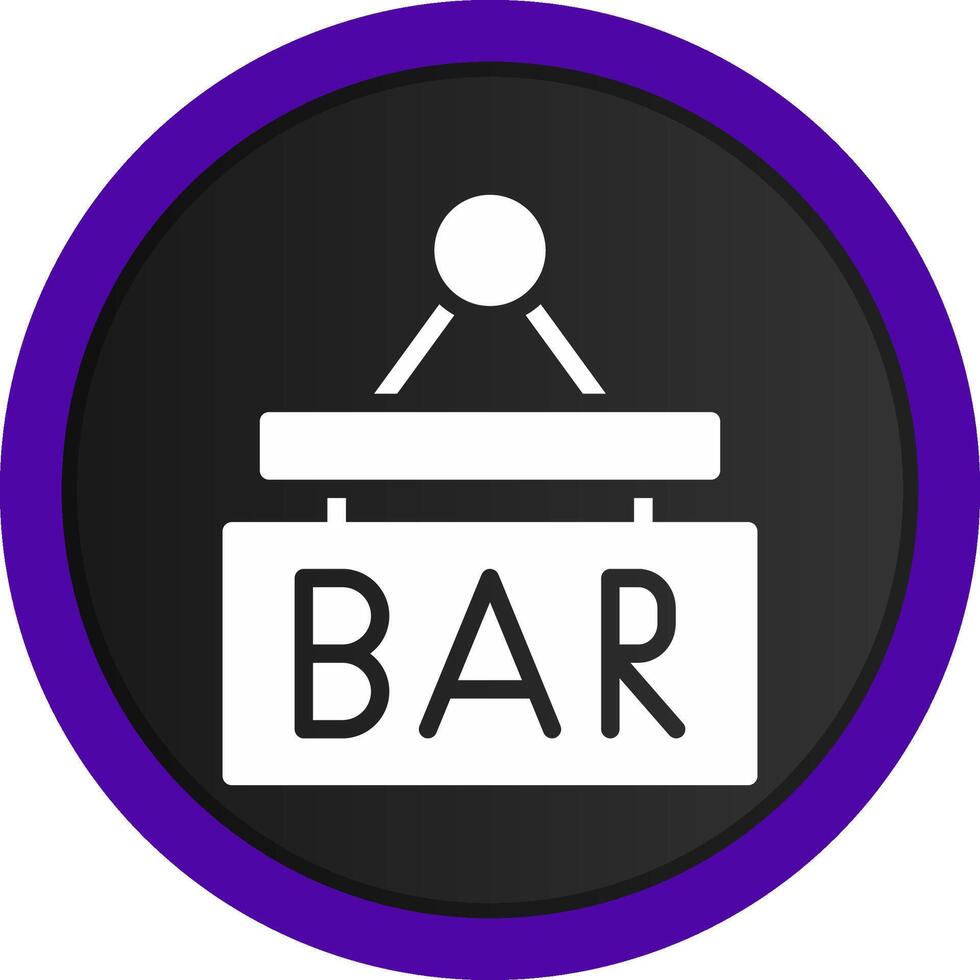 Bar Sign Board Creative Icon Design vector