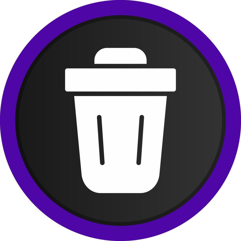 Trash Bin Creative Icon Design vector