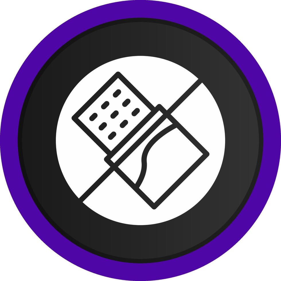 No Chocolate Creative Icon Design vector