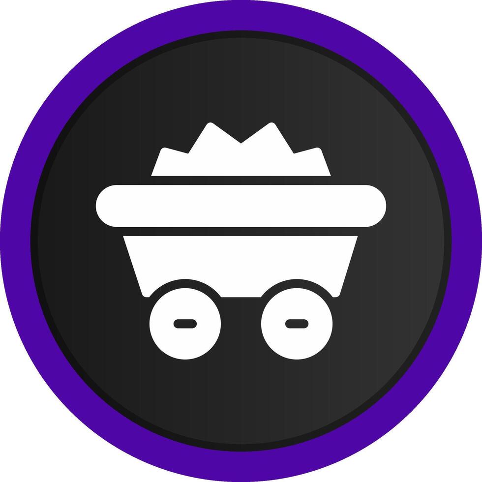 Mine Cart Creative Icon Design vector