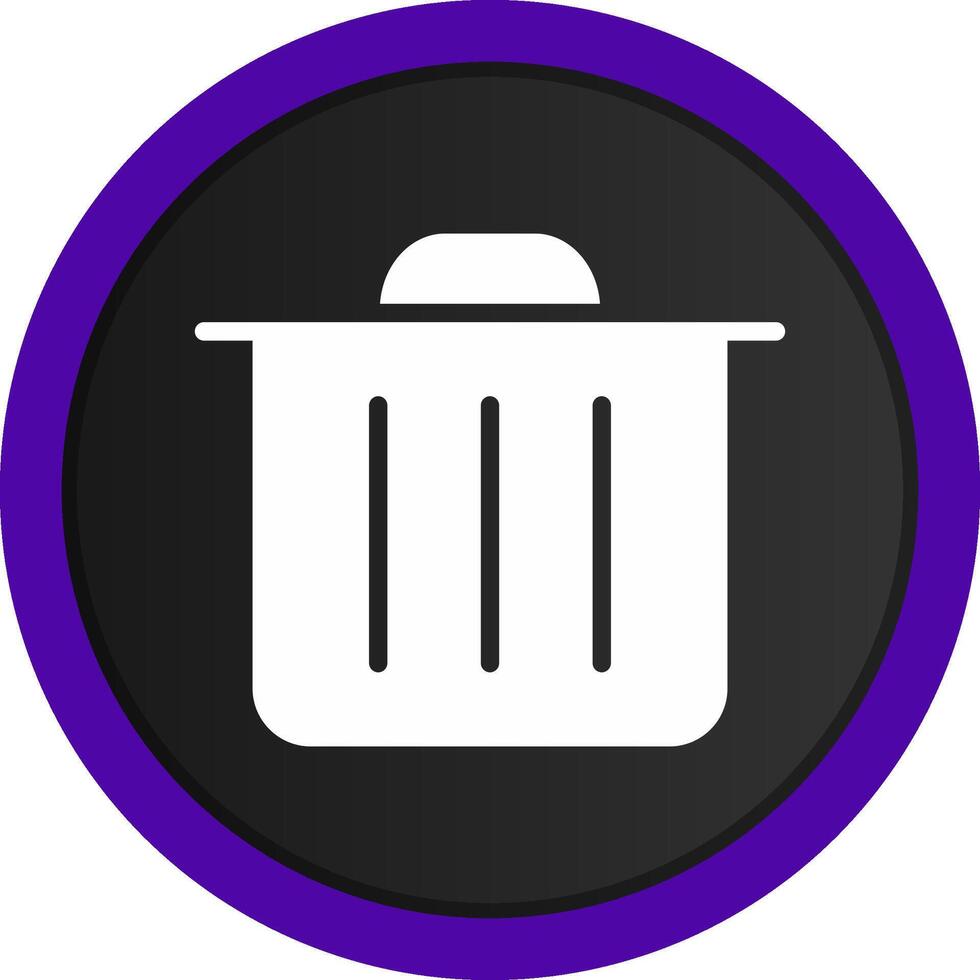 Trash Bin Creative Icon Design vector