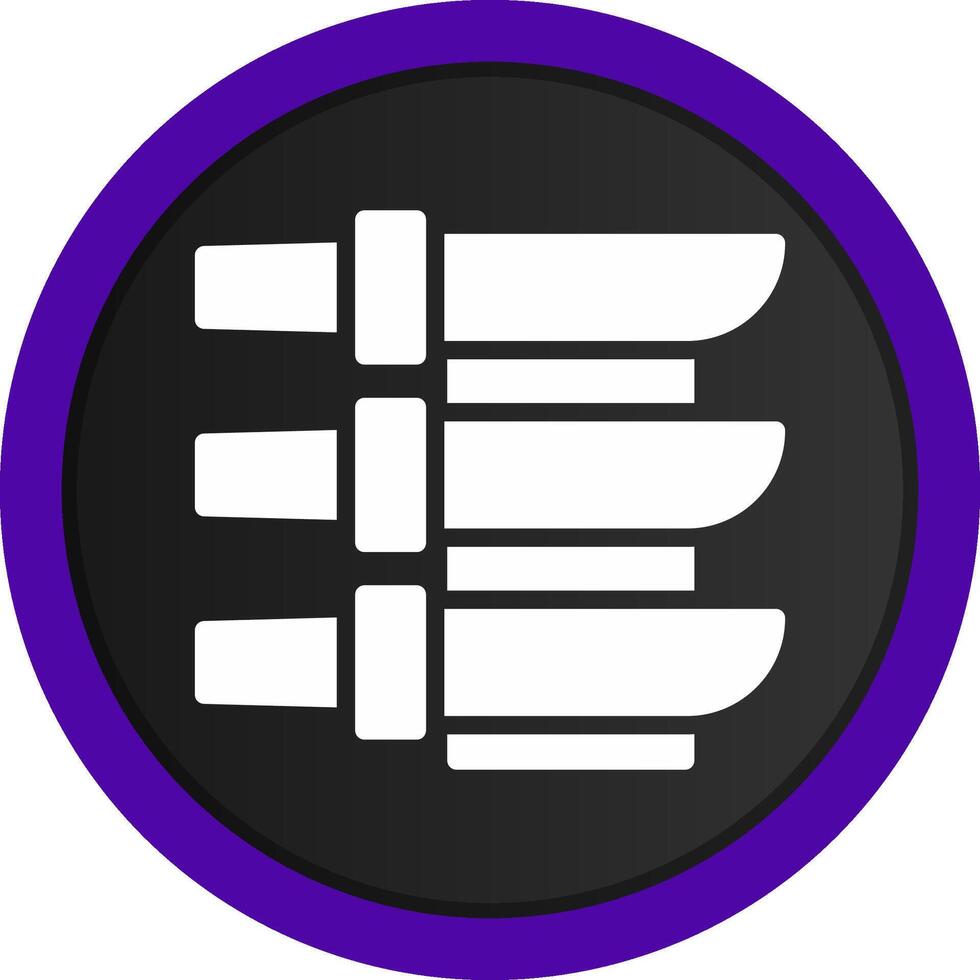 Katana Creative Icon Design vector
