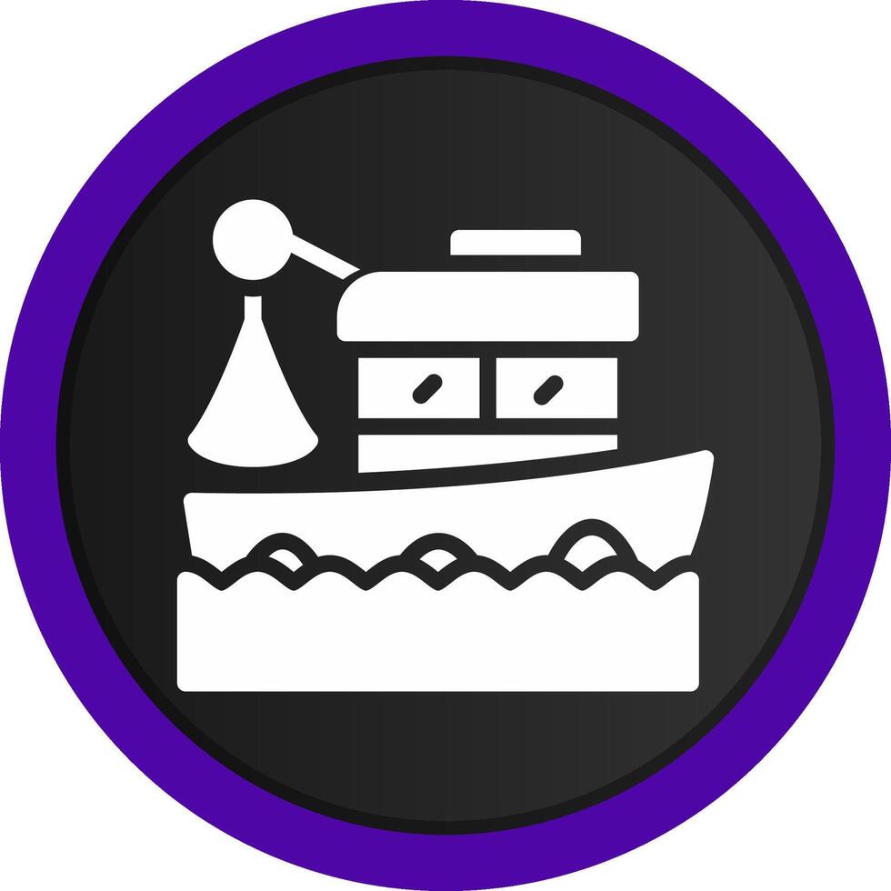 Fishing Boat Creative Icon Design vector