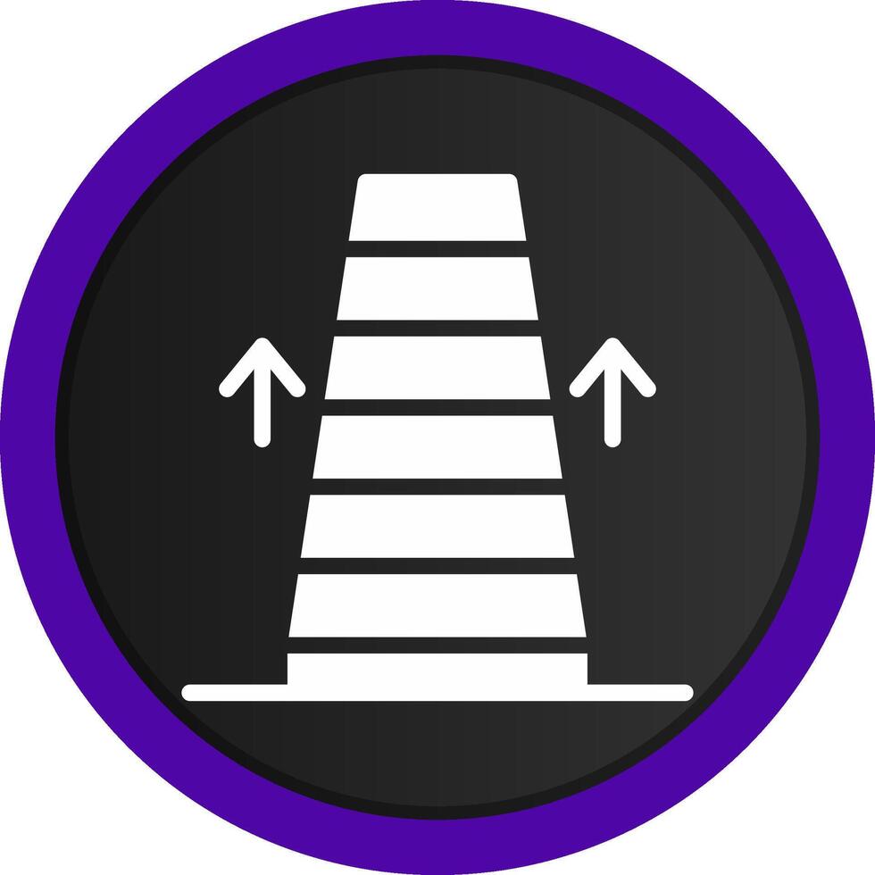 diseño de icono creativo de escalera mecánica vector