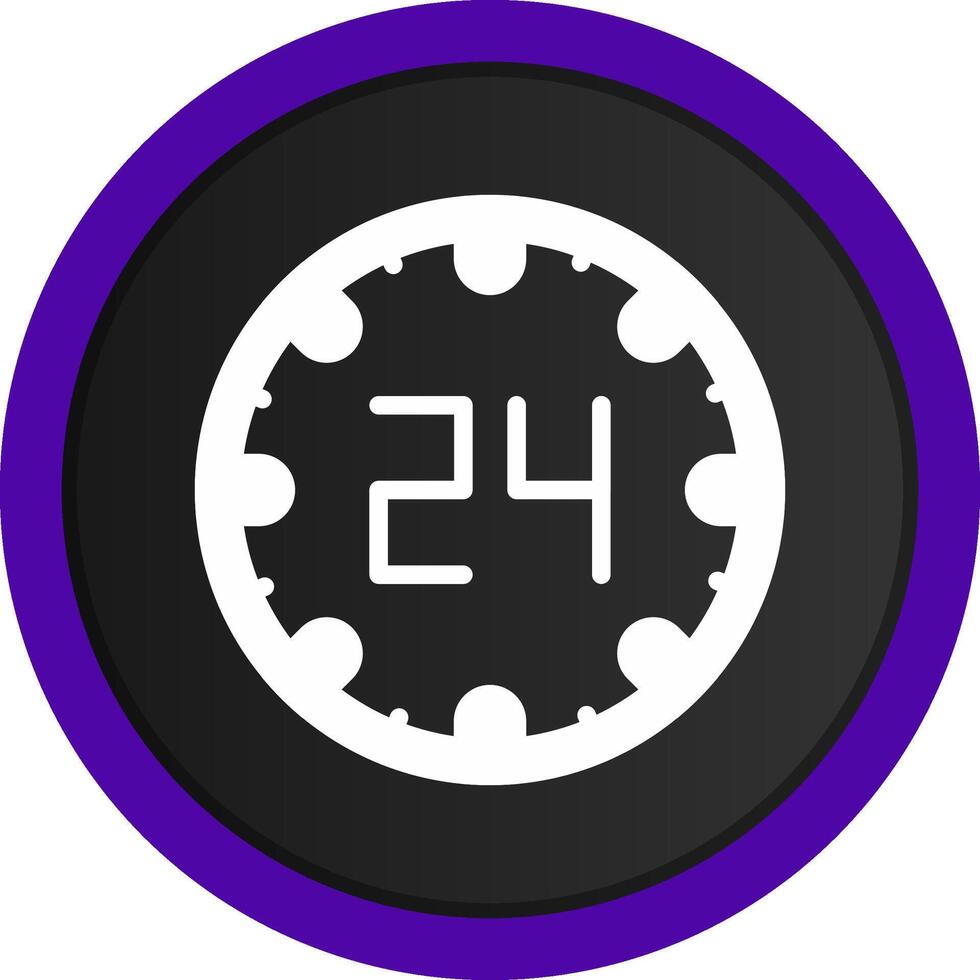 24 Hours Creative Icon Design vector
