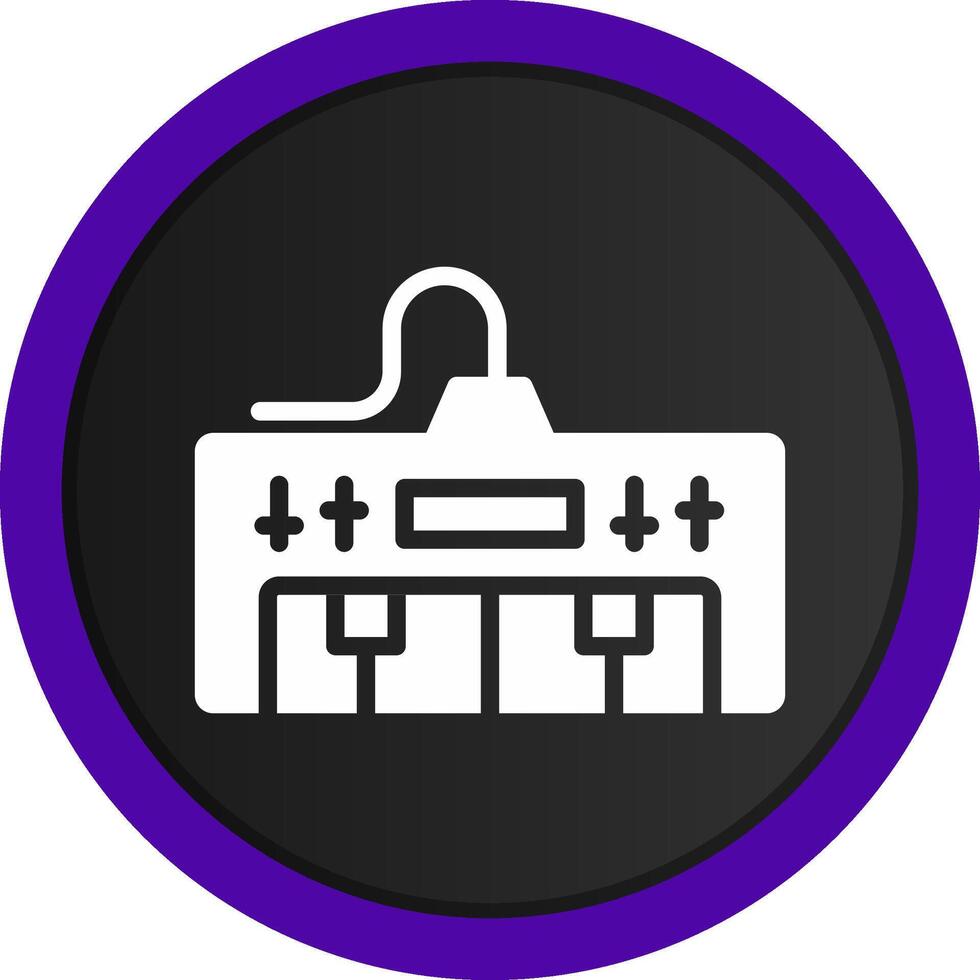 diseño de icono creativo de piano eléctrico vector