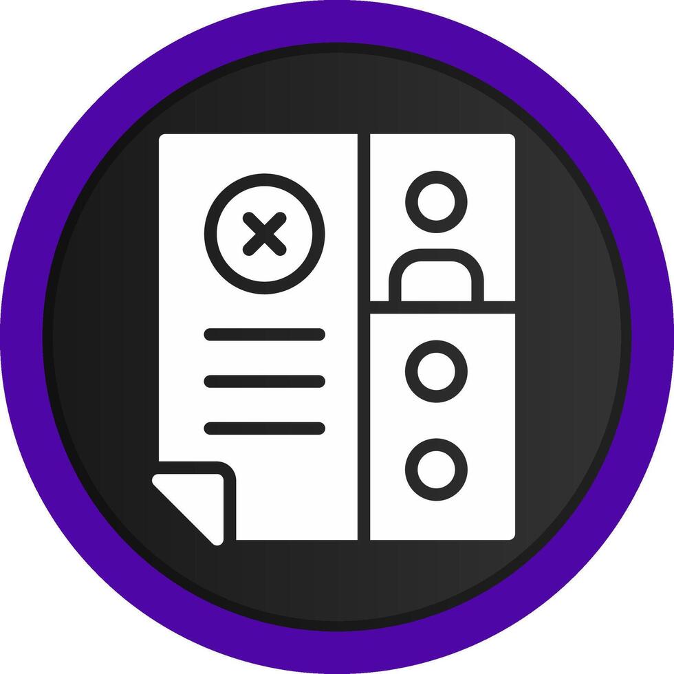 CV Reject Creative Icon Design vector
