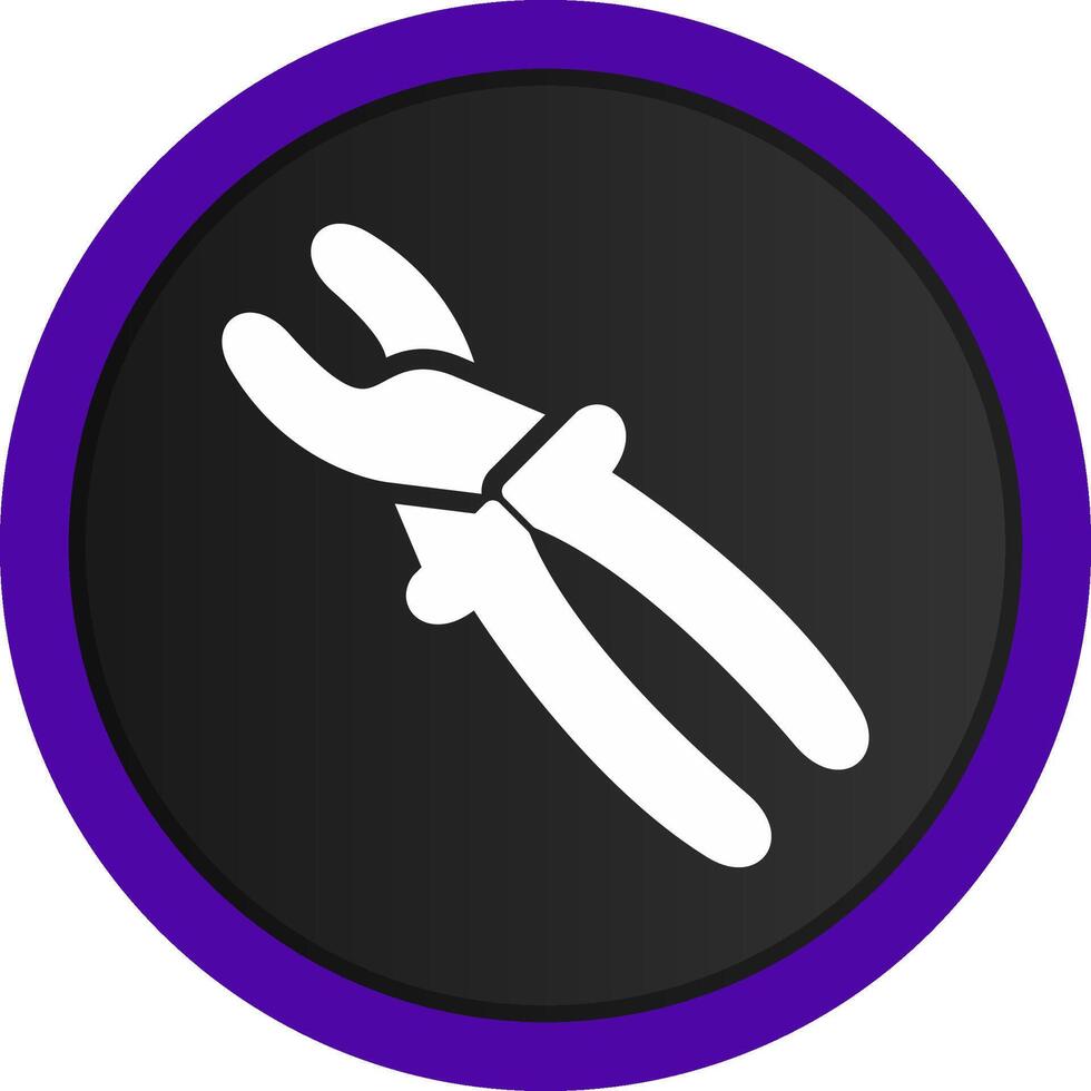 Needle Nose Pliers Creative Icon Design vector