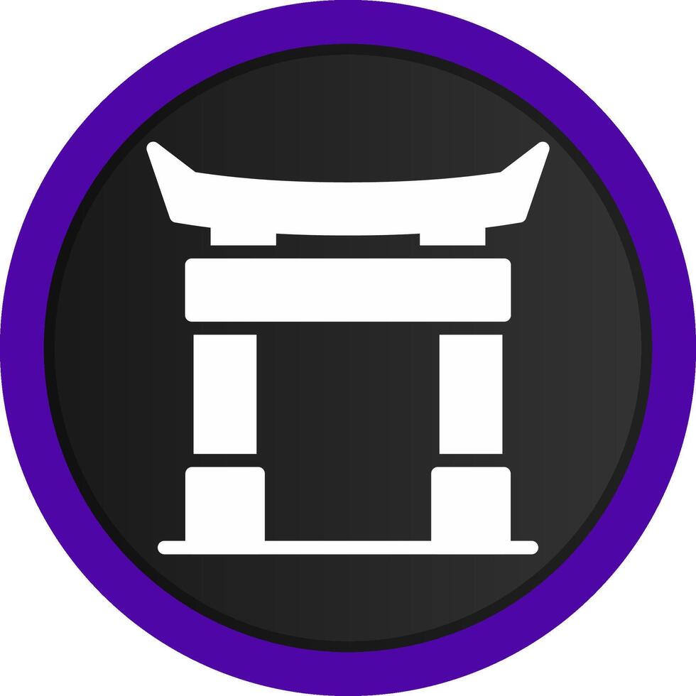 Torii Gate Creative Icon Design vector