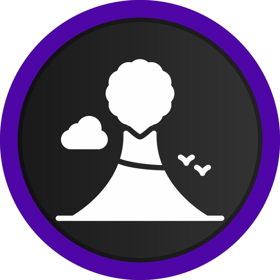 Volcano Landscape Creative Icon Design vector