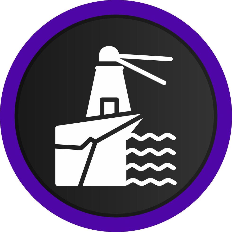Lighthouse Landscape Creative Icon Design vector