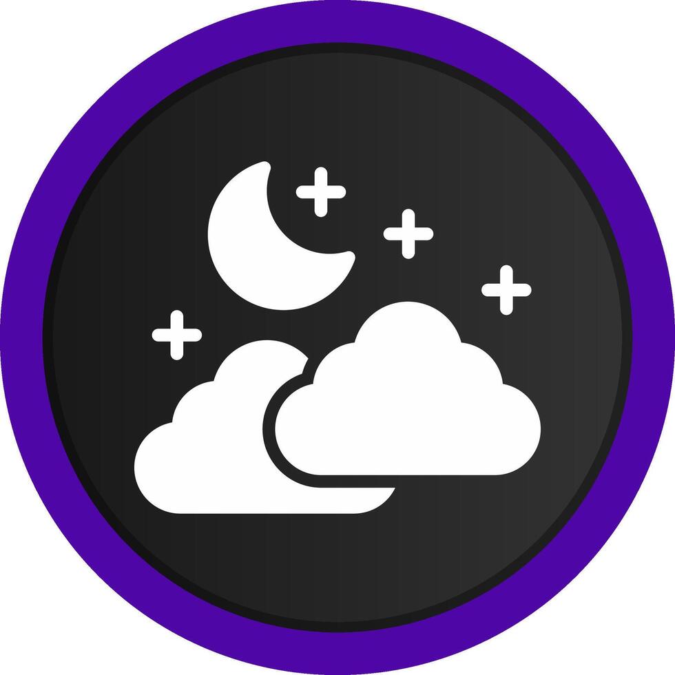 Night Weather Creative Icon Design vector