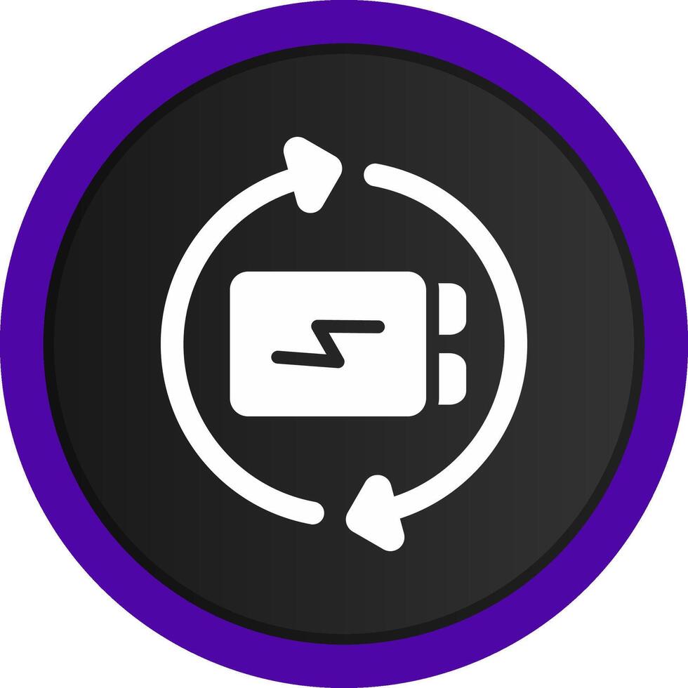 Battery Recycling Creative Icon Design vector